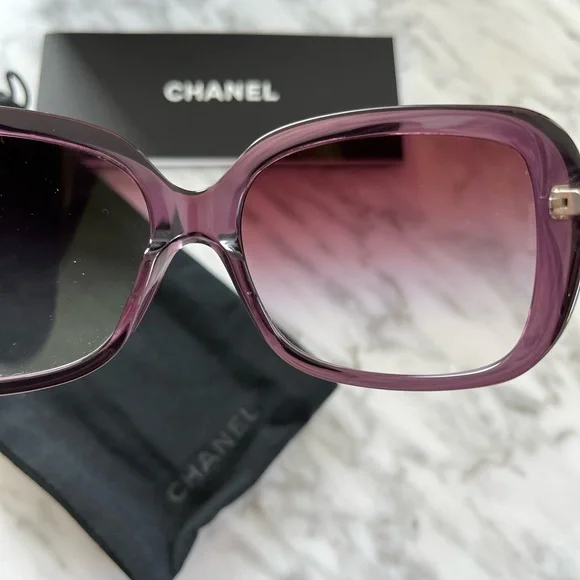 Chanel Acetate CC Bow Sunglasses 5171 Purple - Picture 9 of 10